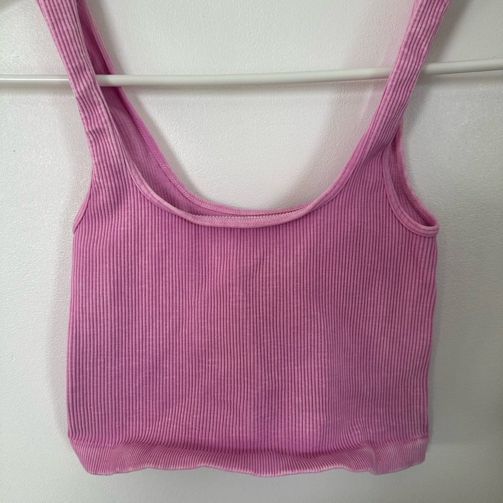 Free People Movement Pink Ribbed Women's Tank Top